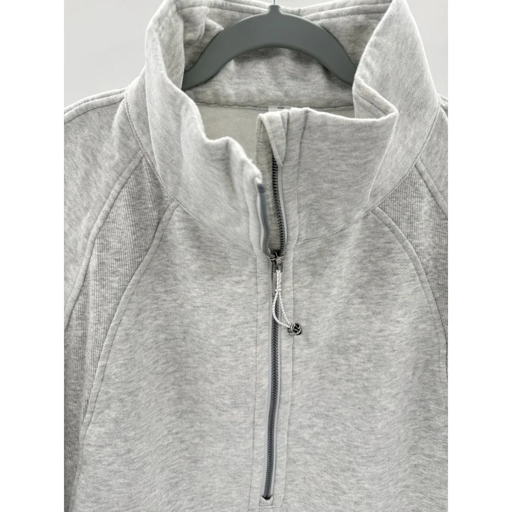 Lululemon Scuba Oversized Funnel Neck Half Zip Heathered Core Light Grey XL/XXL